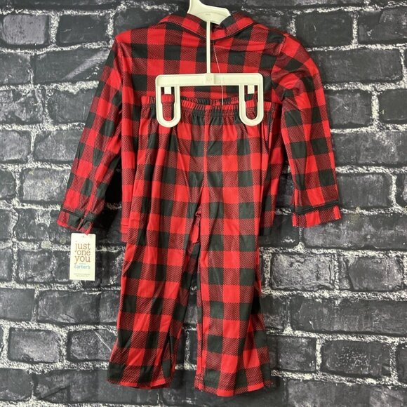 Just One You Boy's 2T By Carter’s Red Black 2-Piece Plaid Christmas Pajamas - Picture 8 of 9